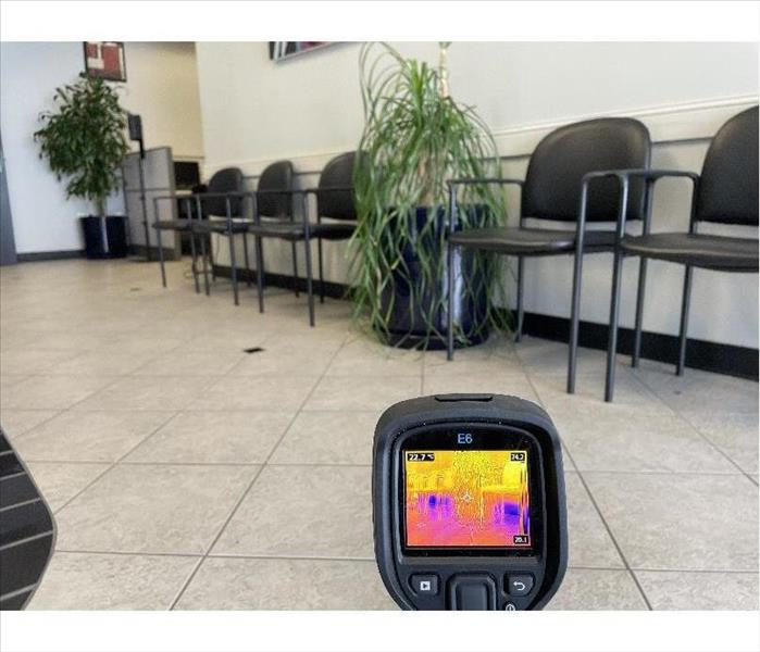 Thermal camera detecting moisture